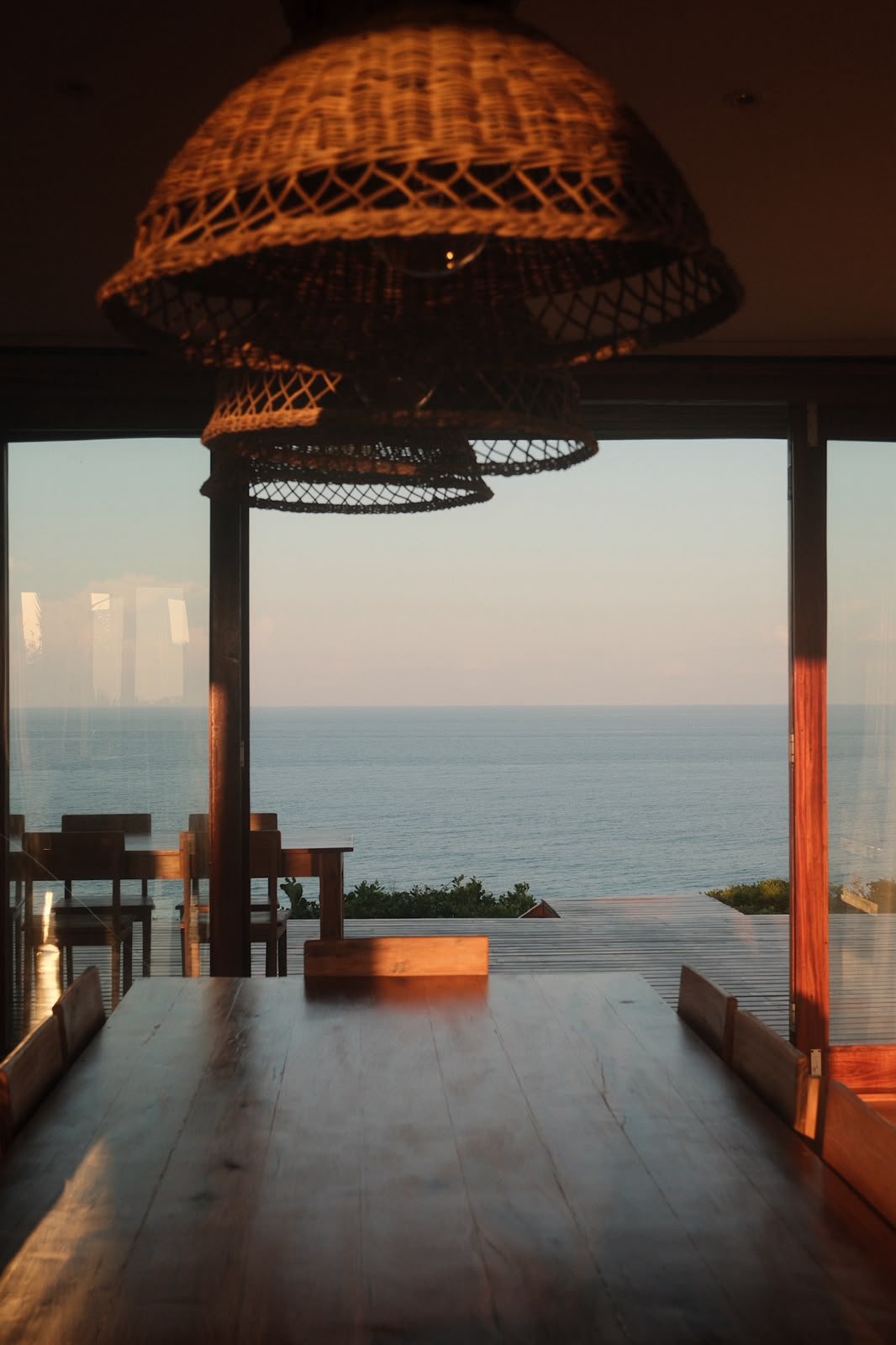The sunset deck overlooking the reserve